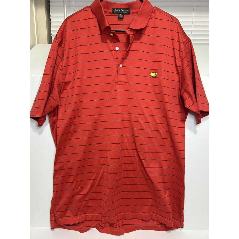 Masters Golf Polo Shirt Mens XL Amen Corner Augusta National Short Sleeve Red